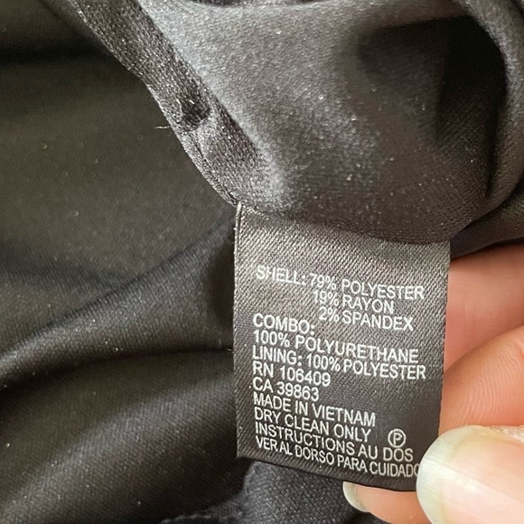 Tahari Arthur S. Levine Faux Leather Trim Dress - Picture 10 of 11